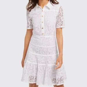 NWT Draper James Meadow Lace Shirt Dress 8